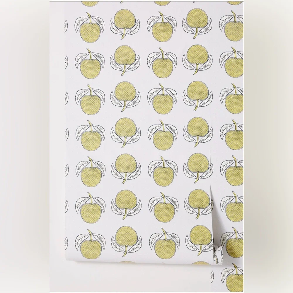 1.75 Rolls of SUNO for Anthropologie Designer Lemon Wallpaper- Retail $199/each
